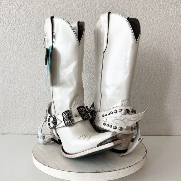 Lane boots Shoes - Lane The New Mrs Womens Pearl White Cowboy Boots 11 Western Cowgirl Wedding Tall